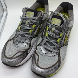 Brooks Ghost 8 Running Shoes, Gray & Lime‎ Green, Men's Size 13